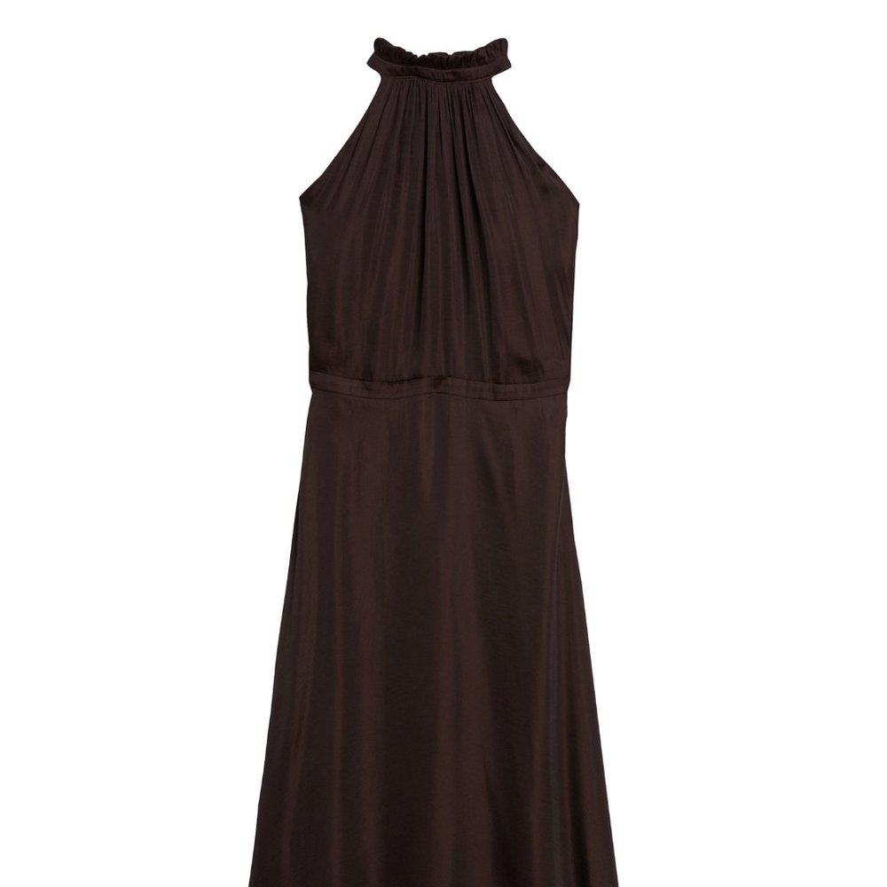 Soft Satin Midi Dress